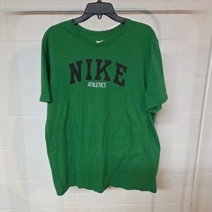 Nike Athletics Graphic T-Shirt Mens XL Green Athletic Cut Short Sleeve Tee